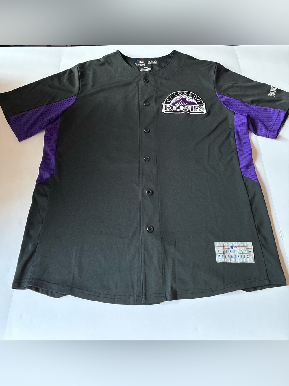 COLORADO ROCKIES JERSEY #28 ARENADO LARGE SIZE BLACK/PURPLE